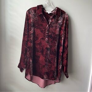 Garnet Hill Relaxed Velvet Silk Blend Tunic NWOT